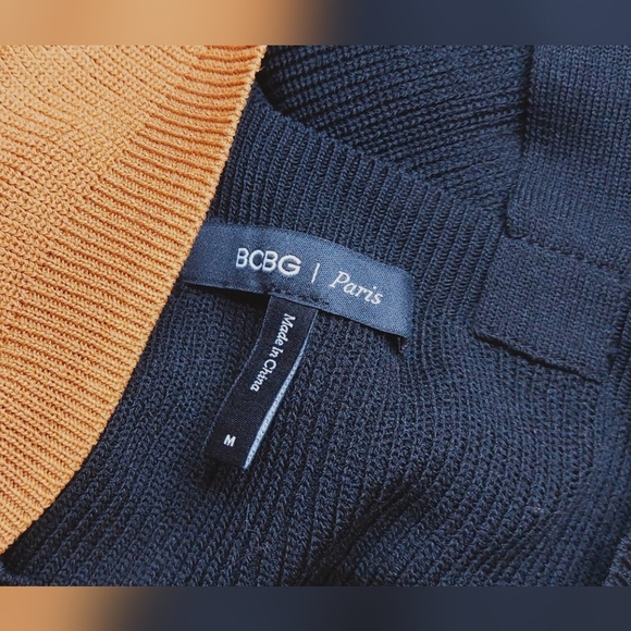 BCBG Paris Women's Surplice Bodycon Mini Sweater Dress NWT Size Medium Chic Glam - Picture 9 of 13